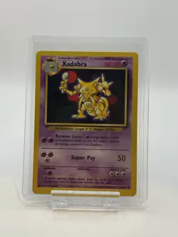 Pokemon TCG Kadabra Card Base Set Unlimited Uncommon Regular Card 32/102 MP - Image 1