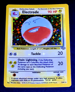 1999 Pokemon ELECTRODE Jungle Set HOLO BLEED Misprint ERROR Card 2/64 Rare WotC - Image 1