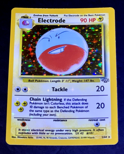 1999 Pokemon ELECTRODE Jungle Set HOLO BLEED Misprint ERROR Card 2/64 Rare WotC - Image 3