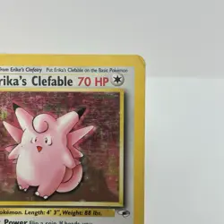 Erika's Clefable 3/132 - Gym Heroes Holo Rare Pokemon Card Vintage DMG - Image 5
