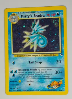 Mistys Seadra 9/132 - Gym Heroes - Pokemon Card - Rare Holo - Image 1