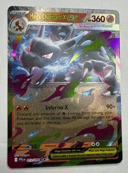 Mega Charizard X ex 013/094 Phantasmal Flames Ultra Rare Holo Pokemon Card NM - Image 3