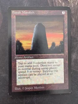 *** BETA Basalt Monolith *** EX-NM Clean! - DUTY PAID - Magic MtG - Image 1
