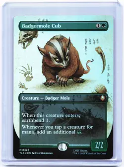 Badgermole Cub (Borderless) M Foil Avatar: The Last Airbender 326 NM - Image 1