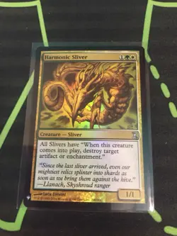 MTG Magic The Gathering Harmonic Sliver Foil List Green White - Image 1