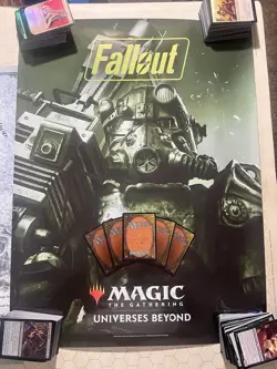 Magic the Gathering Fallout Universe Beyond Foil Store Promo Poster 24"x18" - Image 1