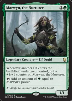 1x Marwyn, the Nurturer Light Play, English Dominaria MTG Magic - Image 1
