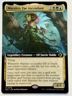 x1 Maralen, Fae Ascendant - Extended Art R MTG Lorwyn Eclipsed M/NM, English - Image 1
