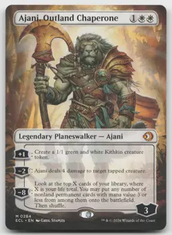 Ajani, Outland Chaperone (Borderless) M Normal Lorwyn Eclipsed 284 NM - Image 1