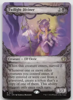 Twilight Diviner (Showcase) R Normal Lorwyn Eclipsed 315 NM - Image 1