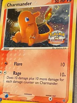 Pokemon EX Dragon 98/97 City Championships Holo Charmander PSA 9 Mint (Swirl) - Image 3