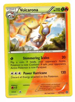 Pokemon Card: Volcarona 15/114 XY Steam Siege Rare! NM - Image 1