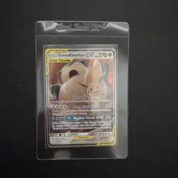 Eevee & Snorlax GX 120/181 Sun & Moon 2019 Team Up Holo Pokemon Tag Team NM Mint - Image 1