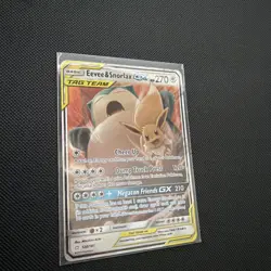 Eevee & Snorlax GX 120/181 Sun & Moon 2019 Team Up Holo Pokemon Tag Team NM Mint - Image 3
