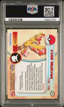 2000 Topps Chrome Pokemon T.V. Moltres Pokemon T.V. PSA 8 #146 - Image 2