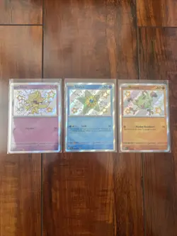 Pokemon Abra Staryu Mankey Paldean Fates Shiny Holo Lot of 3! MINT - Image 1