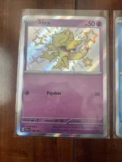 Pokemon Abra Staryu Mankey Paldean Fates Shiny Holo Lot of 3! MINT - Image 2