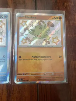 Pokemon Abra Staryu Mankey Paldean Fates Shiny Holo Lot of 3! MINT - Image 4