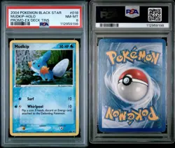 2004 Pokemon EX Deck Tins Mudkip Holo Black Star Promo #018 PSA 8 - Image 5