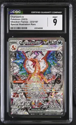 Pokemon 2023 Obsidian Flames Charizard ex CGC - Image 1