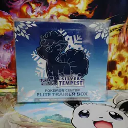 Pokemon Center Elite Trainer Box Silver Tempest Sealed with Protector - Image 1