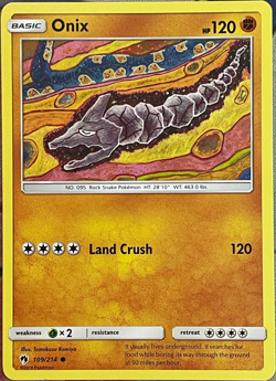 Onix - 109/214 - Lost Thunder Pokemon 2018 - Image 1