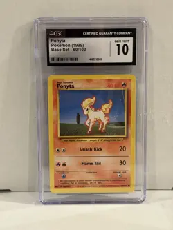 Ponyta 060/102 Base Set Unlimited CGC 10 Pokemon - Image 1