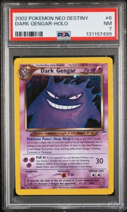 2002 POKEMON NEO DESTINY #6 DARK GENGAR-HOLO PSA 7 - Image 1