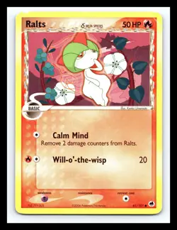 💥 Pokemon Ralts (Delta Species Non Holo) - 61/101 - EX Dragon Frontiers 2006 - Image 1