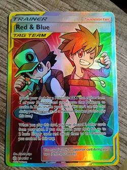 Pokemon TCG 2019 Red Blue Tag Team Trainer Cosmic Eclipse Full Art #234/236 - Image 3