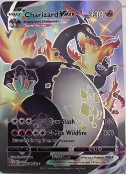 Pokemon TCG Charizard VMAX Shining Fates Full Art SV107/SV122 Mint Condition - Image 1