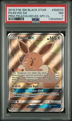 2019 POKEMON SM BLACK STAR PROMO #SM233 EEVEE GX PSA 7 - Quick SHIPPING - Image 1
