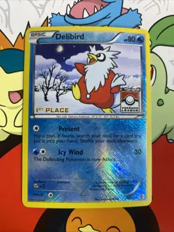 2012 Pokemon Boundaries Crossed Delibird 38/149 Pokemon League 1st Place - Image 1