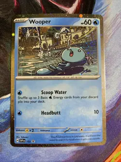 Wooper cosmos holo Promo 155 SV: Scarlet & Violet LP Pokemon TCG - Image 1