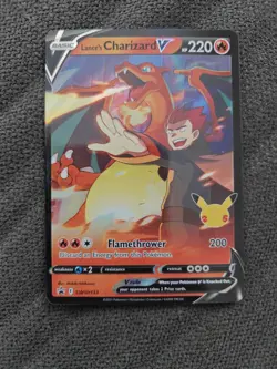 Pokemon Lance's Charizard V Celebrations SWSH133 Black Star Promo - Image 1