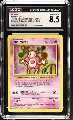 CGC 8.5 Mr. Mime Pokemon 2023 Blastoise & Suicine ex deck 013/034 holo - Image 1