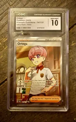 Pokemon TCG Ortega Trainer 141 Ultra Rare SV: Prismatic Evolutions CGC GEM 10 - Image 1