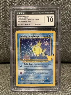 2021 Pokemon Celebrations Classic Collection Shining Magikarp 66/64 CGC 10 - Image 1