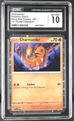 2023 POKEMON SVP EN-SV BLACK STAR PROMO 047 CHARMANDER 151 POSTER COLLECTION - Image 1
