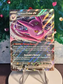 POKEMON TCG ++ Team Rocket's Crobat ex ++ 122/182 Destined Rivals Double Rare ++ - Image 1
