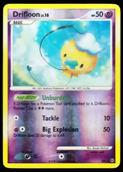 Shiny Drifloon SH1 Pokemon Stormfront Secret Rare MP - Image 1
