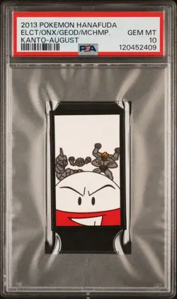 2013 POKEMON HANAFUDA KANTO AUGUST ELECTRODE/GEODUDE/MACHAMP/ONIX PSA 10 - Image 1