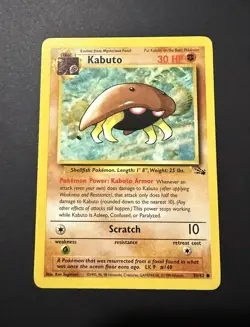 Pokemon TCG Kabuto Fossil 50/62 Regular Near Mint! - Image 1