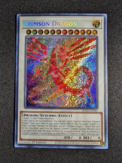 Yugioh - Crimson Dragon RA04-EN061 1st Edition Secret Rare NM - Image 1