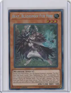 Yugioh DASA-EN017 Beat, Bladesman Fur Hire - Secret Rare 1st Edition - Image 1