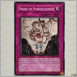 Proof of Powerlessness - RGBT-EN076 - Common 1st Edition Yugioh - Image 1