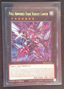 Yugioh MP24-EN118 - Full Armored Dark Knight Lancer - Secret Rare - Image 1