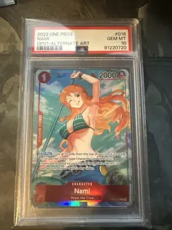 Nami OP01-016 PSA 10 Alt Art Alpha Pre-Errata One Piece - Image 1