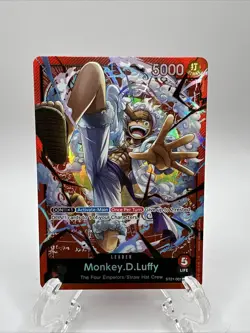 Monkey.D.Luffy ST21-001 - One Piece TCG Starter Deck EX: Gear 5 Foil NM Leader - Image 1