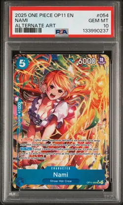 Nami Alternate Art One Piece Op11-A Fist Of Divine Speed 054 NM PSA 10 - Image 1